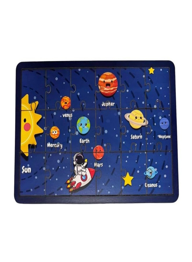 ESPtronics 1 Pc Solar System Jigsaw Puzzles for Kids Educational Space Puzzle with Planets, Rocket & Astronaut STEM Learning Toy for Toddlers Ages 4-8 Preschool & Montessori Gift for Boy & Girl - Image 1